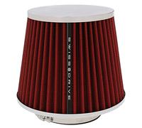 S SUMEX Filtro de Aire Universal para Coche Incluye 4 Adaptadores 60mm 65mm 70mm 77mm Filtro de Aire Cerrado Entrada Alto Flujo Limpiador de Aire Color Rojo