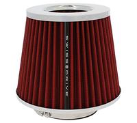 S SUMEX Filtro de Aire Universal para Coche Incluye 4 Adaptadores 60mm 65mm 70mm 77mm Filtro de Aire Abierto Entrada Alto Flujo Limpiador de Aire Color Rojo