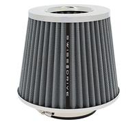 S SUMEX Filtro de Aire Universal para Coche Incluye 4 Adaptadores 60mm 65mm 70mm 77mm Filtro de Aire Abierto Entrada Alto Flujo Limpiador de Aire Color Gris