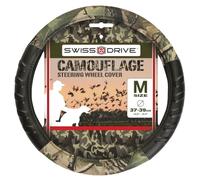 S SUMEX Funda de Volante Camuflaje, Cubierta Universal Antideslizante para Coche, Cómoda y Resistente