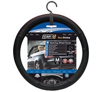 S SUMEX Funda Volante Coche Negro y Rojo 37-39 cm Protector Universal Antideslizante, Mayor Agarre y Comodidad al Conducir