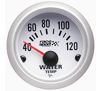 S SUMEX Gaug504 Termómetro Temperatura Agua "Race Sport", Diámetro 52 mm, 12V Color Blanco