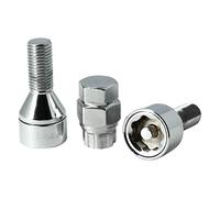 S SUMEX Juego de 4 Tornillos Antirrobo Premium de 12x1.50 L26 Acerados con Cabeza Rotativa Anti Mordazas con 2 Llave de Tulipa con 7 Puntas Redondas