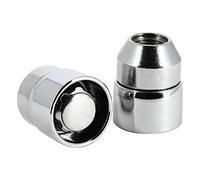 S SUMEX Juego de 4 Tuercas de 14x1.50 Antirrobo Premium de Acerados con Cabeza Rotativa Anti Mordazas con 2 Llave de Tulipa con 7 Puntas Redondas