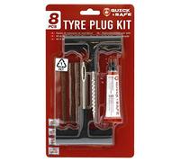 S SUMEX Kit de Reparación de Pinchazos para Neumáticos, Válido para Todo Tipo de Ruedas, con 5 Mechas, 2 Herramientas y Bote Sellante