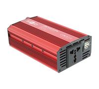 S SUMEX PIN600W Convertidor Inversor Coche 600W / 1200W, Corriente DC 12V 230V con 2 Puertos USB 5V 2.1 A. Onda Pura, Toma AC para Portatil, Movil, TV, Tablet