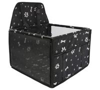 S SUMEX Protector de Asiento de Coche para Mascota Asiento de Coche Seguridad para Perros Gatos Estructura Rígida Lavable Tela Oxford Color Negro