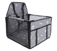 S SUMEX Protector de Asiento de Coche para Mascota Asiento de Coche Seguridad para Perros Gatos Estructura Rígida Lavable Tela Oxford Color Blanco