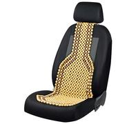 S SUMEX Respaldo Asiento Coche con Bolas de Madera Baobab Funda Asiento Transpirable, Diseño Natural, Confort para Conducir y Viajar
