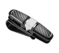 S SUMEX Soporte para Gafas Coche Soporte Clip Visera Rotación 360º Sujeta Gafas Tarjetas Tickets Color Negro