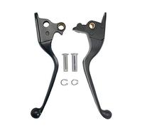 S SYUU Black Palancas de embrague del freno de aluminio Compatible con Harley Davidson Dyna Softail Fat Boy Low Rider Super Glide Wide Glide Breakout 2018 2019 2020