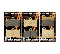 S SYUU Motocicleta Fibra de cobre delantero y trasero Pastillas de freno Compatible con Yamaha FZS 1000 Fazer FZ1 (2001-2005) XJR 1300 (2001-2012) FA252F FA348R