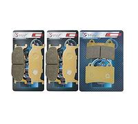 S SYUU Motocicleta fibra de cobre delantero y trasero Pastillas de freno Compatible con Yamaha XVZ 1300 TF Venture Star 1999-2001 XV 1600 A Wildstar 1999 2000 2001 2002 2003 2004 FA179F FA123R