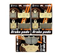 S SYUU Motocicleta Fibra de cobre delantero y trasero Pastillas de freno Compatible con Yamaha YZF R1 2007 2008 2009 2010 2011 2013 2014 FA442F FA174R