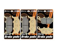 S SYUU Motocicleta ibra de cobre delantero y trasero Pastillas de freno Compatible con Yamaha FZ6 FZ 600 2004-2007 XJ6 N/F/S/SP 2013 FA199F FA174R
