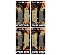 S SYUU motocicletas pastillas de freno delanteras y traseras de fibra de cobre Compatible con ATV Yamaha YFM700 YFM 700 Grizzly 2007-2012 2013 2014 2015 2016 2017 2018 FA443F FA444F FA445R FA446R