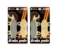 S SYUU motocicletas pastillas de freno delanteras y traseras de fibra de cobre Compatible con Suzuki LTF 300 2002 LTR 450 08-10 LTA 500 00-01 LTF 500 98-02 FA165F FA135F