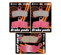 S SYUU Pastillas de freno de cerámica traseras delanteras de motocicleta Compatible con Harley Davidson Dyna FXDF Fat Bob FXDL Low Rider 2008-2017 FXDLS Dyna Low Rider S 2017 FA457F FA457F FA458R