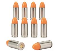 S.T. Action Pro Inert Safety Trainer Cartridge Dummy Ammunition Ammo Shell Rounds with Nickel Case - Pack of 10 (Orange, 9mm)