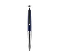 S.T. Dupont – Bolígrafo Défi Millennium – Punta redonda – Plateado y azul marino brillante
