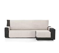 S & T Funda Sofá Chaise Longue 240 Lino - Funda Sofa Chaise Long Brazo Derecho/Izquierdo Acolchada Mont - Cubre Sofá Antiacaros 100% Poliéster Fabricado en España