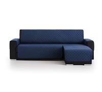 S & T Funda Sofa Chaise Longue 280 Azul - Funda Sofa Chaise Long Reversible Brazo Derecho/Izquierdo Acolchada - Protector Sofá - Cubre Sofá 100% Poliéster Fabricado en España