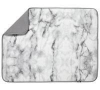 S&T INC. Tapete de secado de platos para cocina, absorbente, reversible XL, de microfibra, 18 x 24 pulgadas, mármol