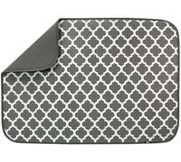 S&T INC. Tapete de secado de platos XL, tapete de microfibra altamente absorbente para encimera de cocina, almohadilla de secado de platos para platos, utensilios, ollas y sartenes, extragrande de 18