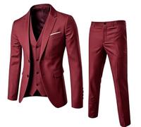 ’s Three Piece For Business and Formal Wear - Slim Fit Jacket Vest and TR