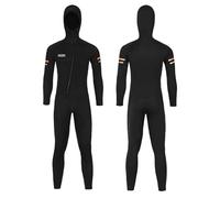 S,Traje de Neopreno Integral Hombre 1,5 mm Ultra Elástico con Capucha, Traje de Buceo de Una Pieza con Cremallera Frontal, Traje Térmico Flexible para Surf, Natación, Kayak