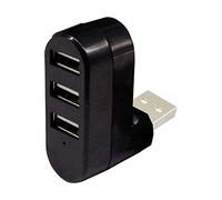S-TROUBLE 3 Puertos Multi 2.0 USB Hub Mini USB Hub Adaptador Divisor Giratorio de Velocidad para computadora portátil para PC Accesorios de computadora