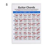 S-TROUBLE 6 Cuerdas Guitarra Acordes Póster Pegatina Tabla de acordes Referencia Práctica de Aprendizaje