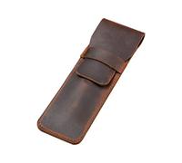 S-TROUBLE Soporte para bolígrafo de Cuero Estuche para bolígrafo marrón Soporte para lápiz Bolígrafo Hecho a Mano Funda Protectora para Oficina Universidad Universidad