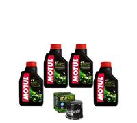 S UZuki DL V-Strom 650 04/12 Kit de revisión 4 litros Motul 5100 10W40 + Filtro de aceite