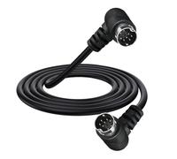 S-Video Mini Cable DIN 8 pines doble 90 grados macho a macho para receptor de TV, monitor, proyector (1,8 metros)