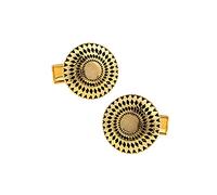 S&W - Gemelos de boda para hombre, con caja de regalo, esmaltados de cristal, para camisas de esmoquin, Cuffs90, M