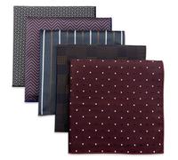 S&W SHLAX&WING Juego De 5 Pañuelos De Bolsillo Para Hombres 32cm Pañuelos Formales Para Trajes Bodas Esmoquines Colores Y Diseños Variados No.4