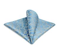 S&W SHLAX&WING Pañuelo de Bolsillo Diseñador Paisley Azul Pizarra Amarillo Claro Regalo