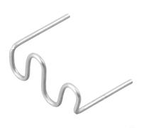 S Wave - Grapas calientes para reparación de plástico automotriz, juego de 1000 piezas de grapas onduladas de acero inoxidable precortadas de 0,6 mm y 0,8 mm de diámetro, acabado plateado