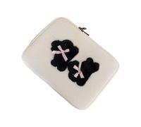 (S, White) Trendy Laptop Storage Bag for Daily Use Bowknot Rabbits Notebook Computer Sleeve Students Tablets Protective Case White S