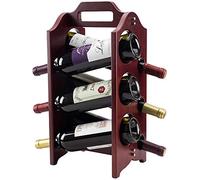 s Wood - Estantes apilables para 6 botellas, estilo europeo, para cocina, bar, comedor o sala de estar