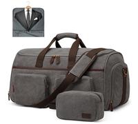 S-ZONE 3 en 1 Unisex Bolsa de Ropa Convertible de Lona Bolsa para Traje con Bolsa de Aseo