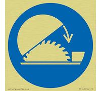 S10 - Señal de protección ajustable para sierra de mesa, 100 x 100 mm