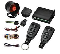 S11 - Cerradura central de coche universal, con sensor de choque + caja de control + 2 mandos a distancia de repuesto para cerradura central de coche