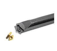 S12M-SDWCR07 - Soporte para cincel giratorio (12 mm, incluye placas de carburo de tungsteno DCM7070204, llave tensora T8, para trabajar el acero)