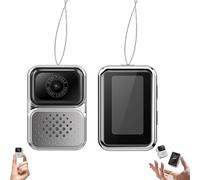 S130 Mini Digital Camera, 0.96-Inch HD Travel Retro Compact CCD Thumb Camera, Mini Cameras Keychain for Travel, Concert, Study Recording (Gray,128G)