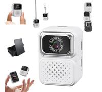S130 Mini Digital Camera, 0.96-Inch HD Travel Retro Compact CCD Thumb Camera, Mini Keychain Camera, for Travel, Concert, Study Recording Vlog (128G,White)