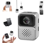 S130 Mini Digital Camera, 0.96-Inch HD Travel Retro Compact CCD Thumb Camera, Mini Keychain Camera, for Travel, Concert, Study Recording Vlog (128G,Gray)