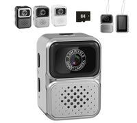 S130 Mini Digital Camera, 0.96-Inch HD Travel Retro Compact Ccd Thumb Camera, Mini Keychain Cameras, Portable Travel Concert Record and Take Photos, for Travels Study Record (Gray+64G Card)