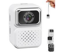 S130 Mini Digital Camera, 0.96-Inch HD Travel Retro Compact Ccd Thumb Camera, Small Portable Photo Video Cameras, for Travel Study Recording (White,64g)